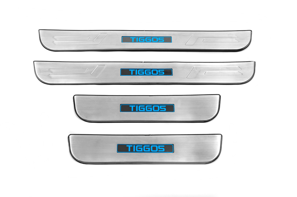 Накладки на пороги Libao LED (4 шт, нерж) 2