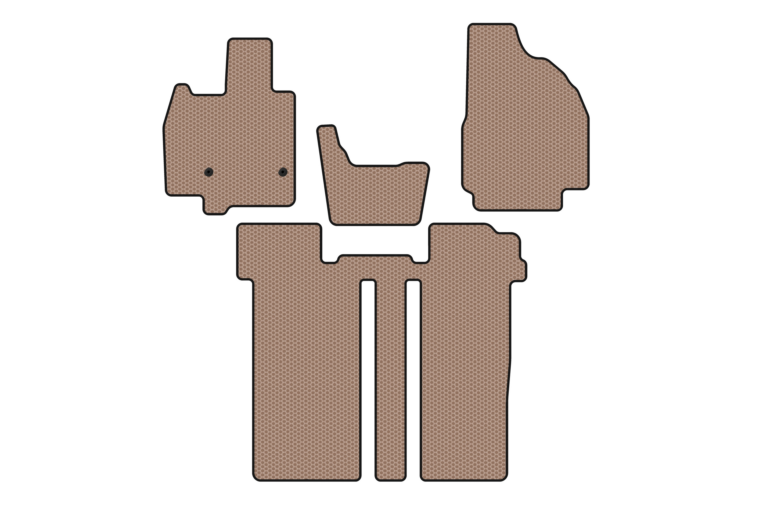 Гумові килимки Carsuit (2 ряди, 6-ти місний, бежевий)
