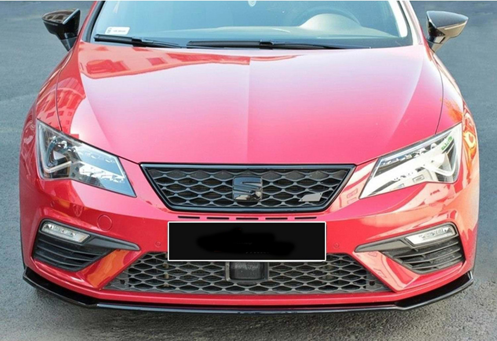 Передня Lip накладка (Cupra, 2017-2020, чорний глянець) 2