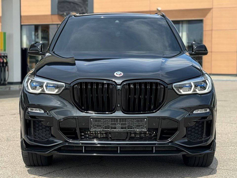 Обвіс накладка переднього бампера Paradigma BMW X5 G05 2018-2022 чорний глянець 2