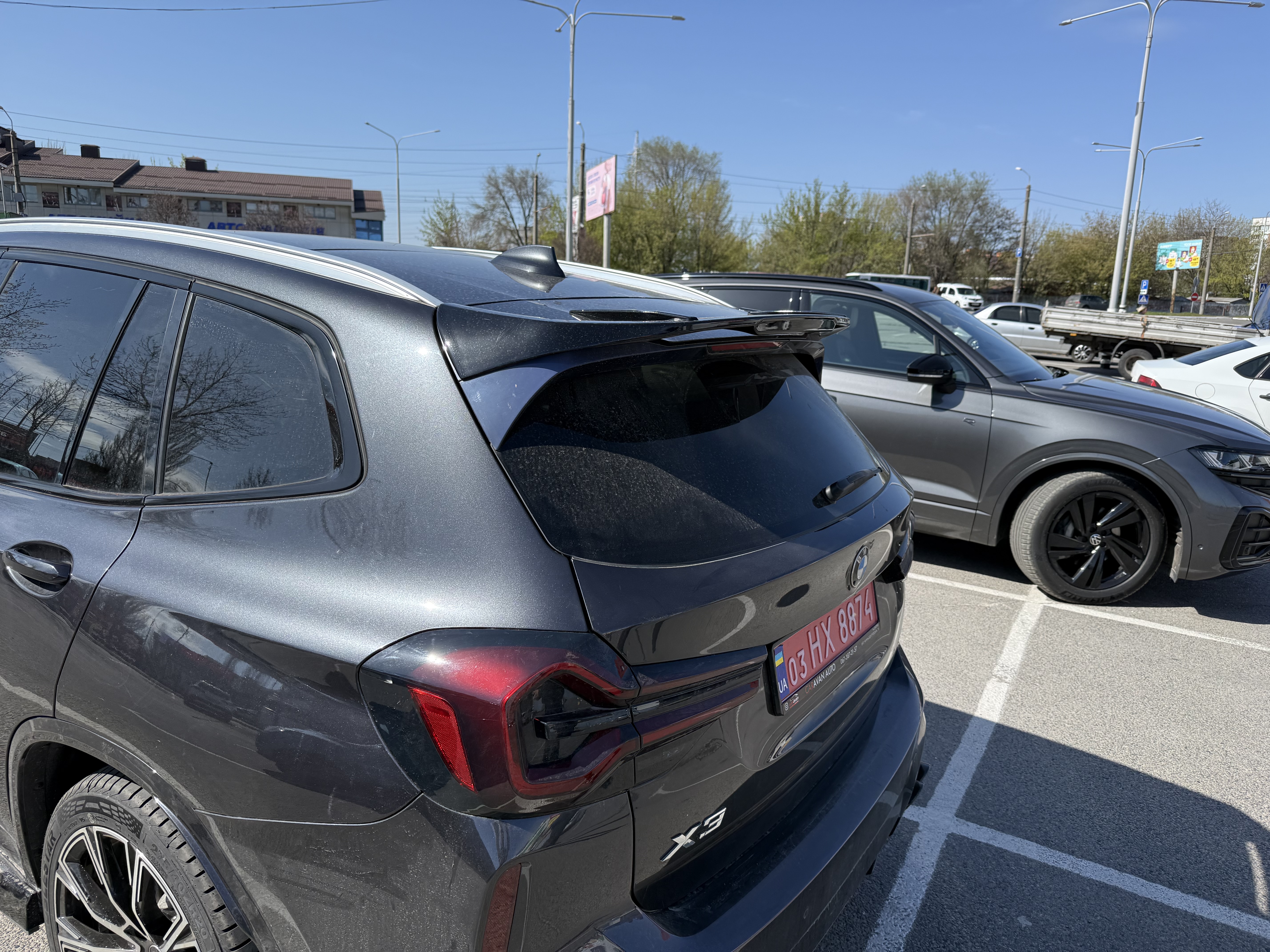Спойлер на кришку багажника BMW X3 G01 2018-2024 ABS пластик, колір чорний глянець 2