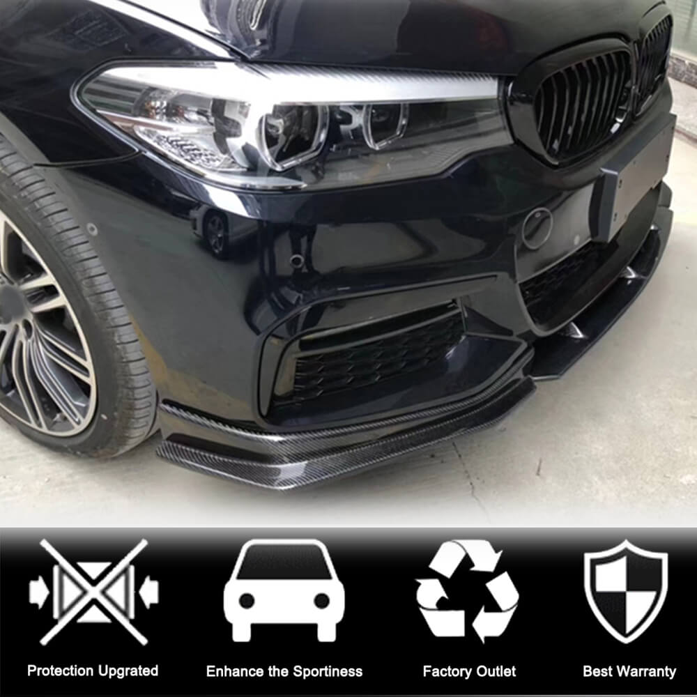 Накладка на передній бампер Lip V4 (для M-Sport 2017-2020, Карбон) 2
