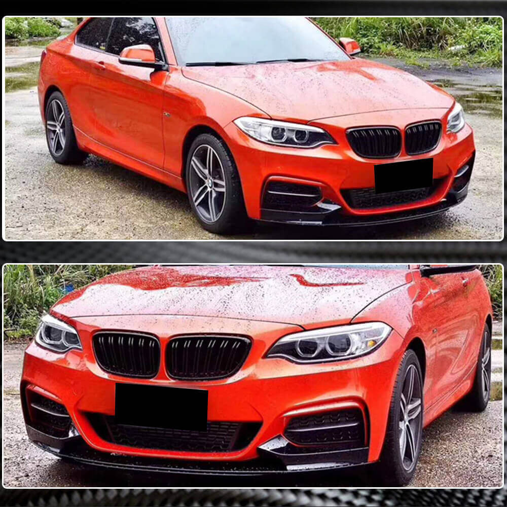 Накладка на передній бампер V3 (для F22/23 M-Sport, Карбон) 3