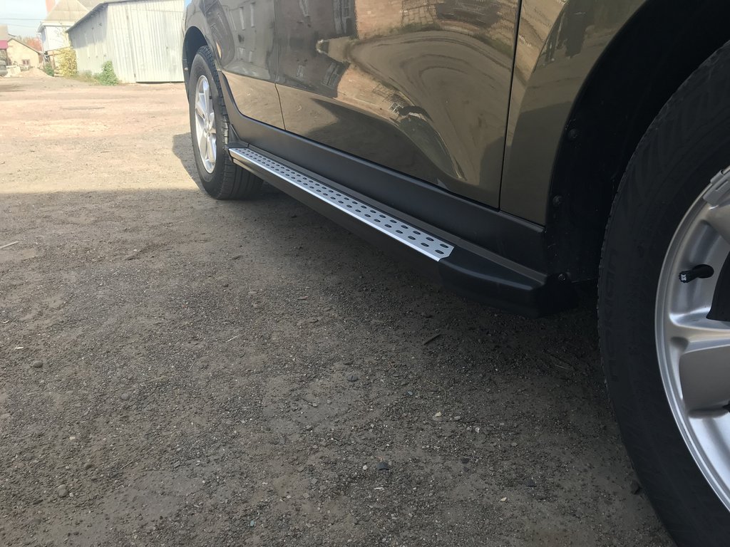 Бокові пороги OEM-BMW-V2 (2 шт, пластик) 2
