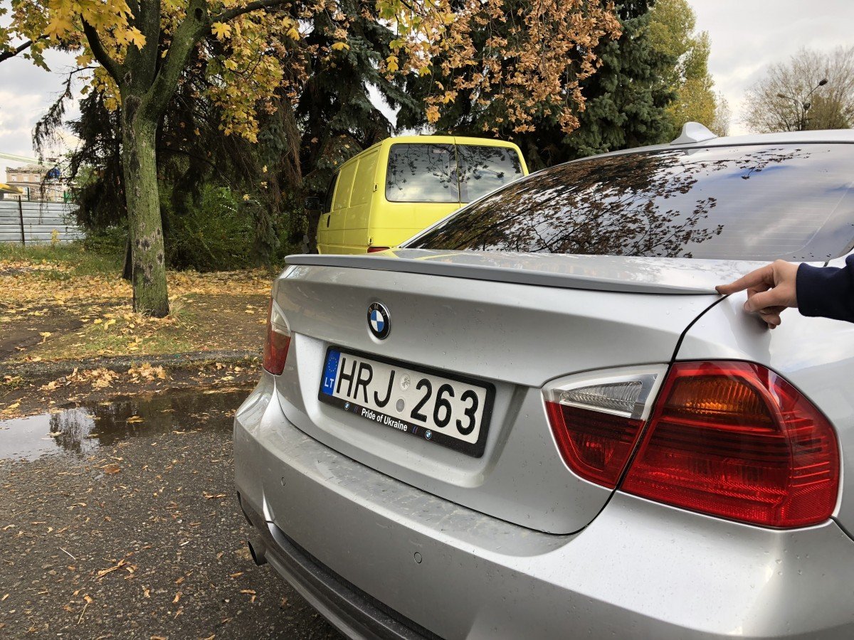 Спойлер-ліп багажник BMW 3 series E90 2005-2011 ABS пластик під фарбування 5
