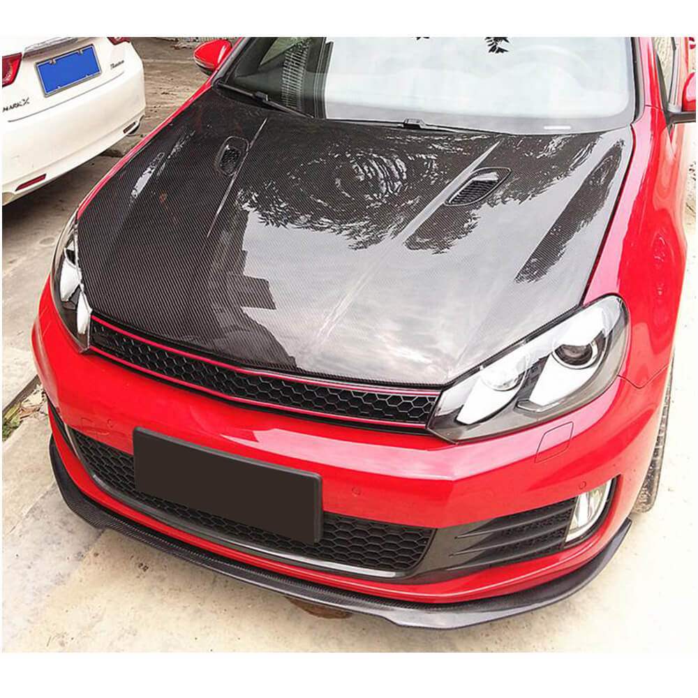 Накладка на передній бампер Lip V1 (для GTI HB 2010-2013, Карбон) 2