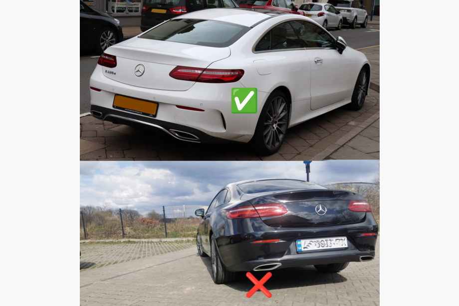 Задній дифузор Black з насадками Chrome (Дизайн AMG53) 4