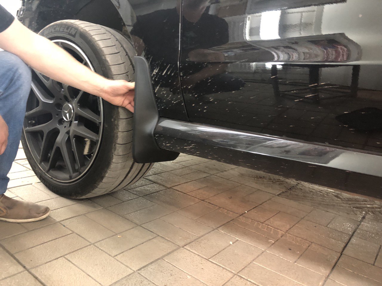 Бризковики Mercedes Benz GLE W166 2015-2018 для авто БЕЗ ПІДНІЖКИ AMG ПАКЕТ комплект 4 шт. 5