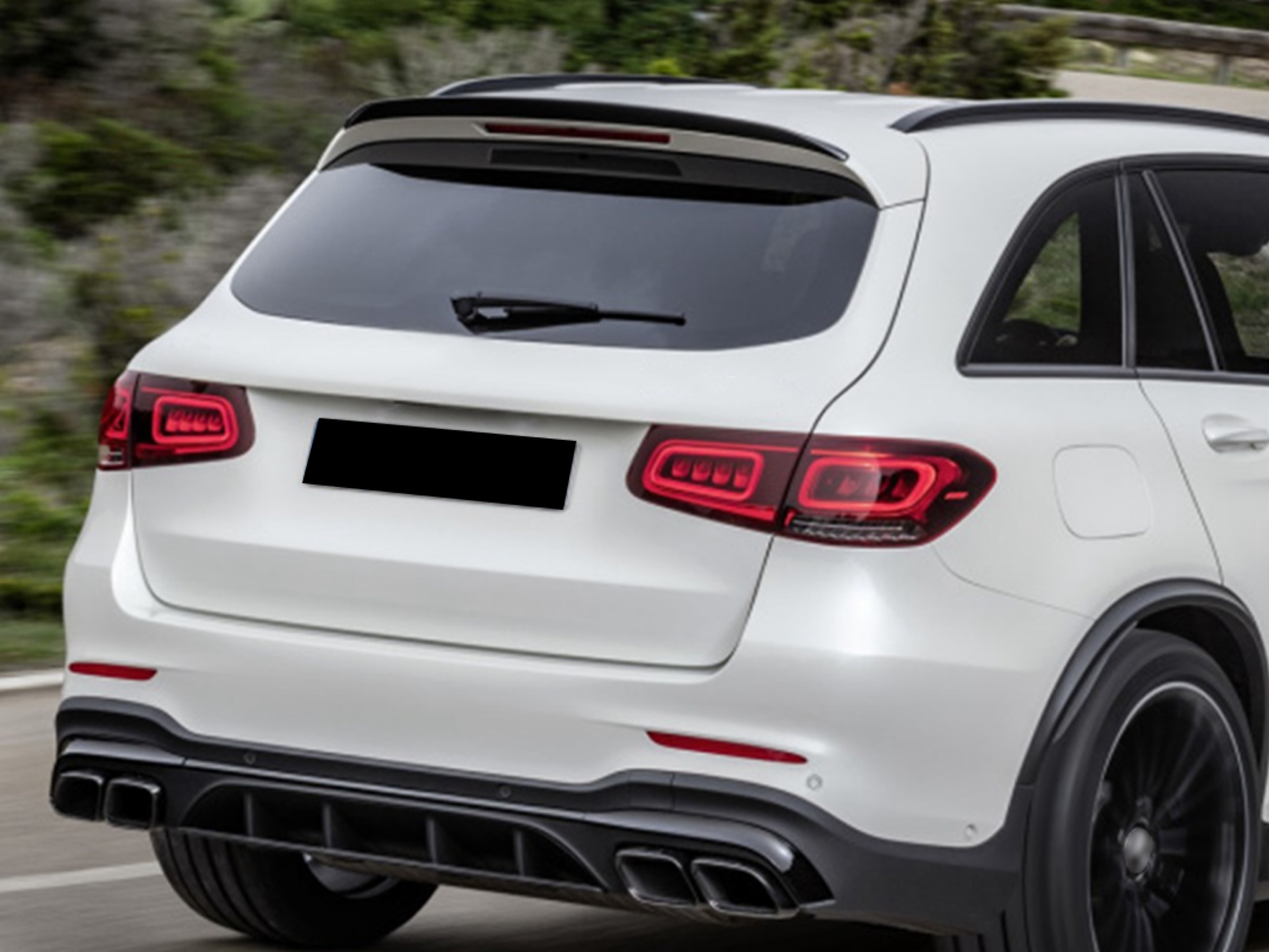 Спойлер GLC63 Mercedes-Benz GLC X253 2015-2023 ABS пластик, колір чорний глянець 4