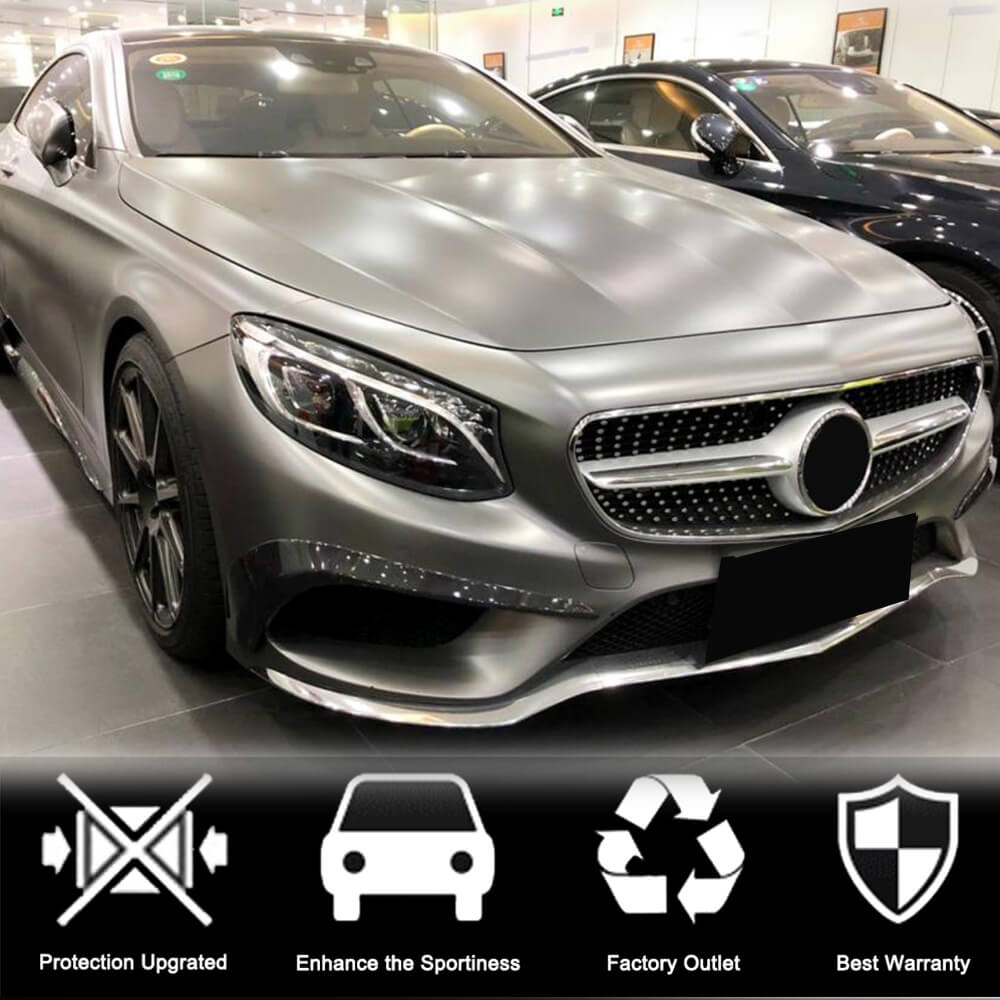 Накладки на передній бампер (для AMG-Line 2015-2018, Карбон) 4
