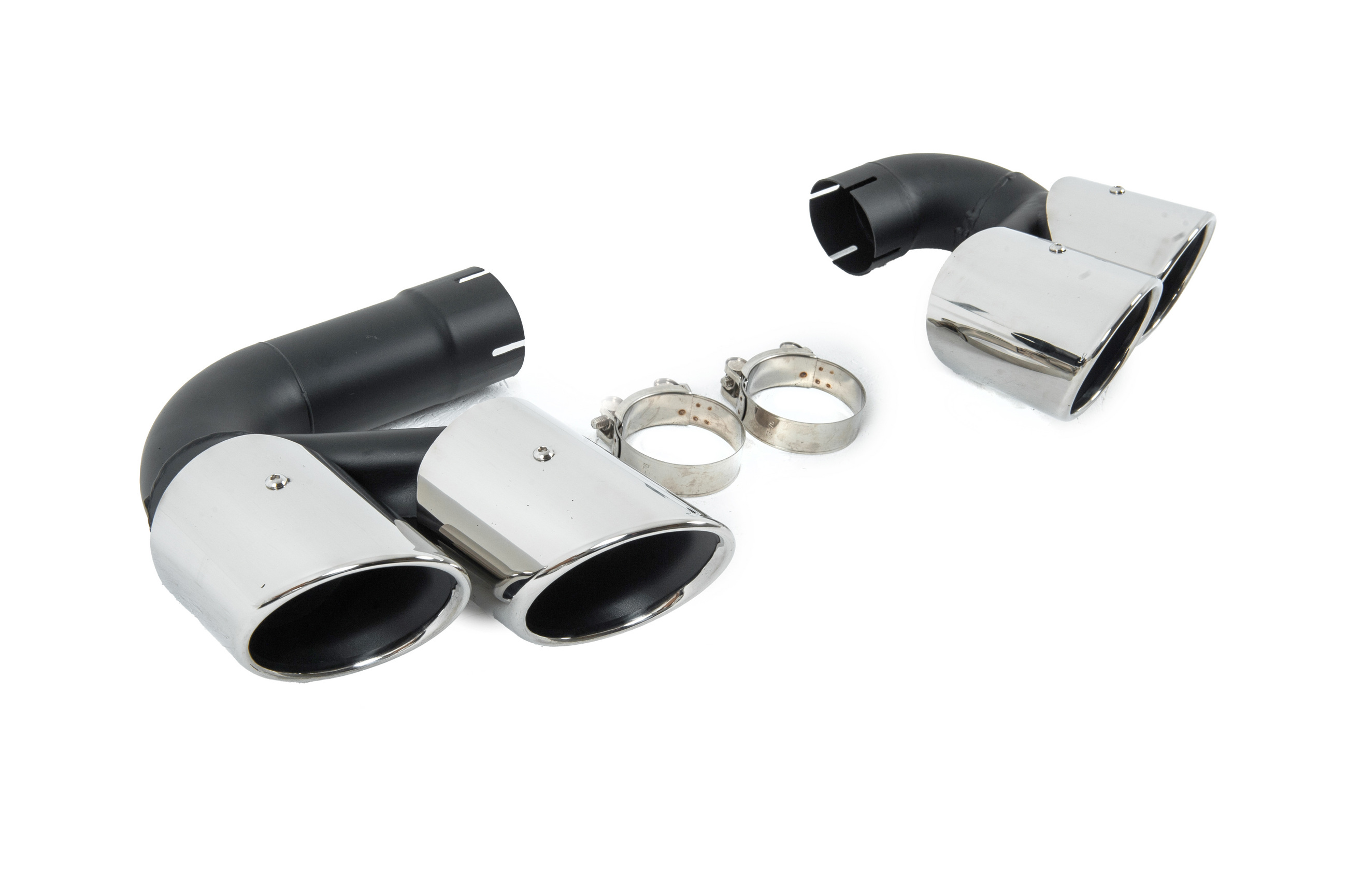 Насадки на глушники V1 Silver в стилі X5M F95 4