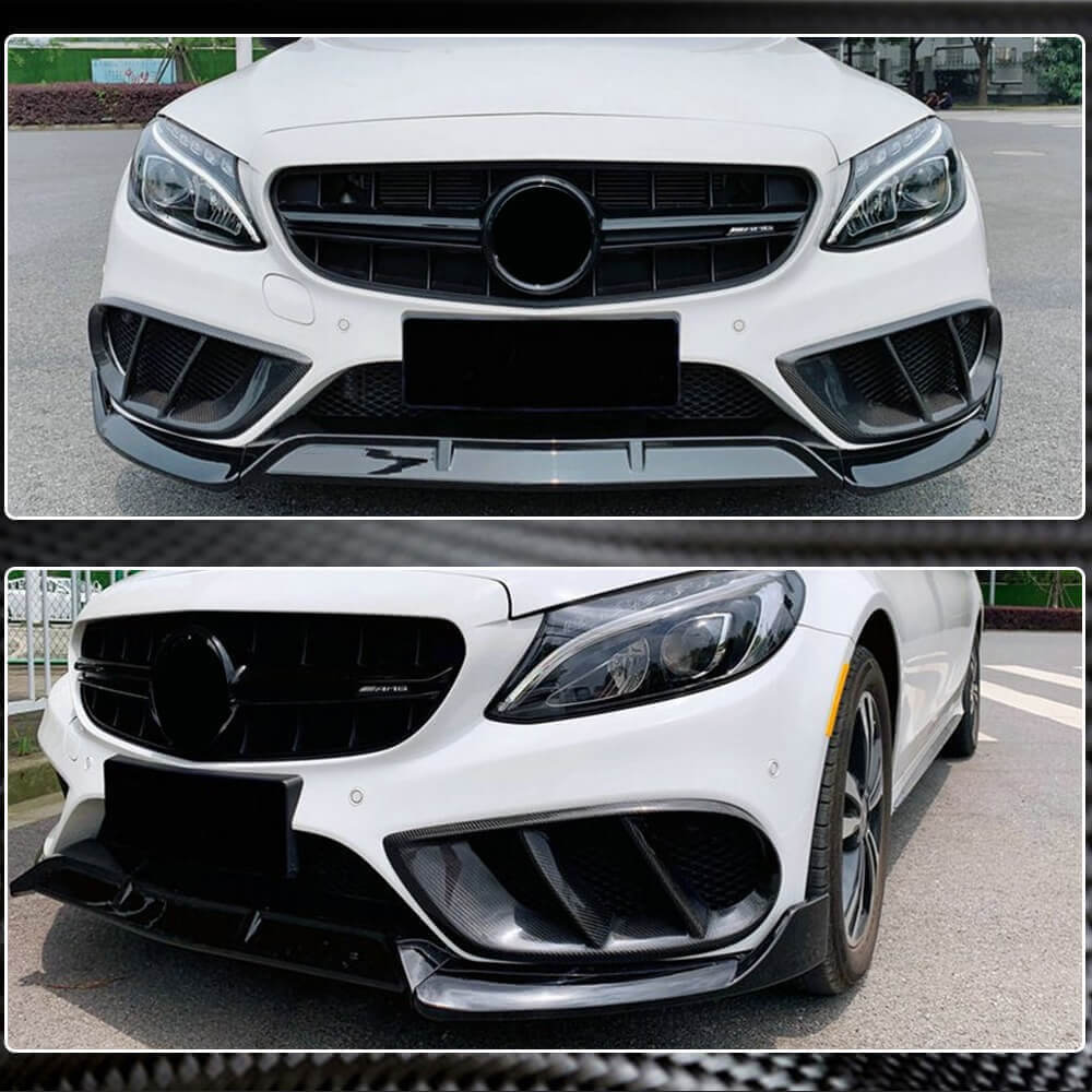 Накладки на протитуманки (для C43 AMG 2015-2019, Карбон) 4