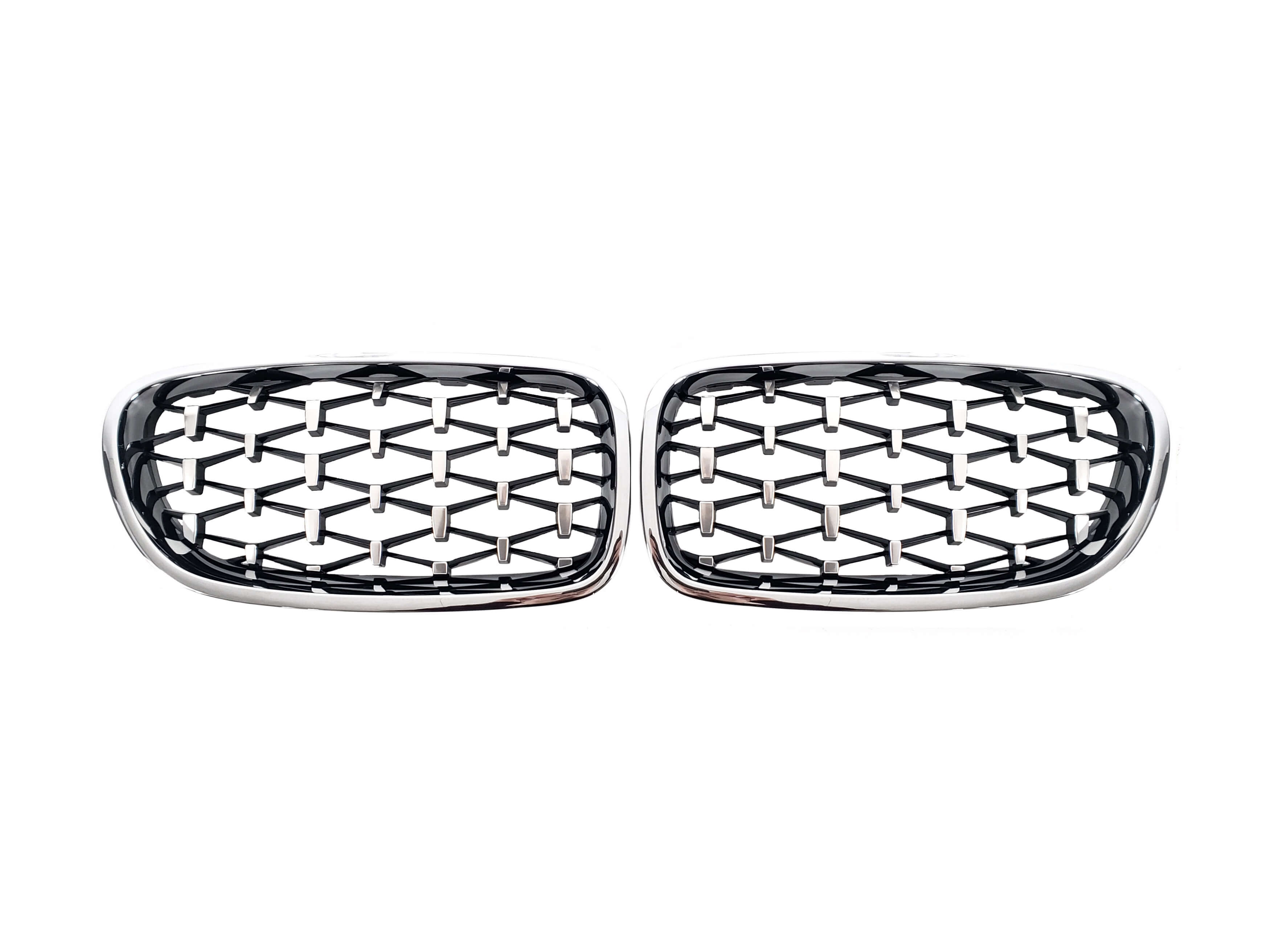 Ніздрі Diamond Silver (хром рамка) на BMW 5 Series F10 / F11 2010-2017 року