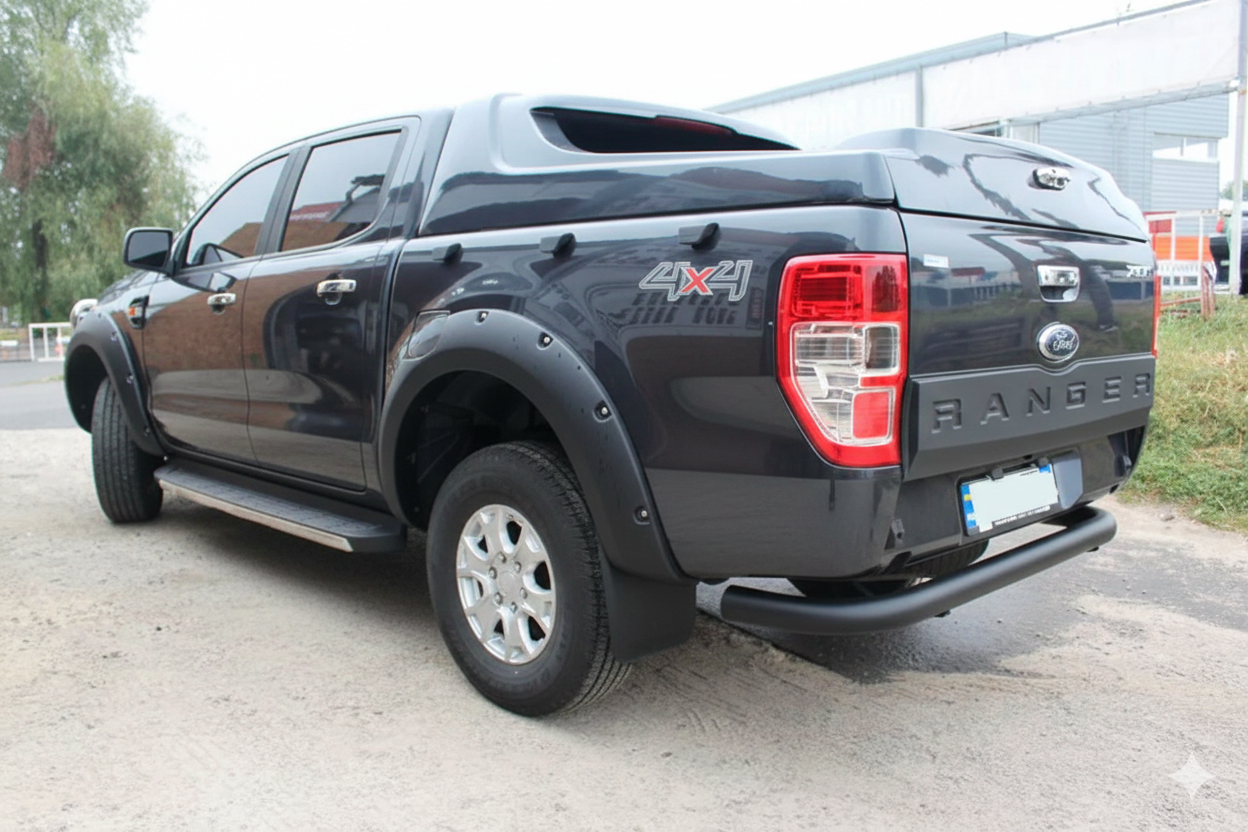 Задній захист AK005 Black (2011-2018, нерж) 3