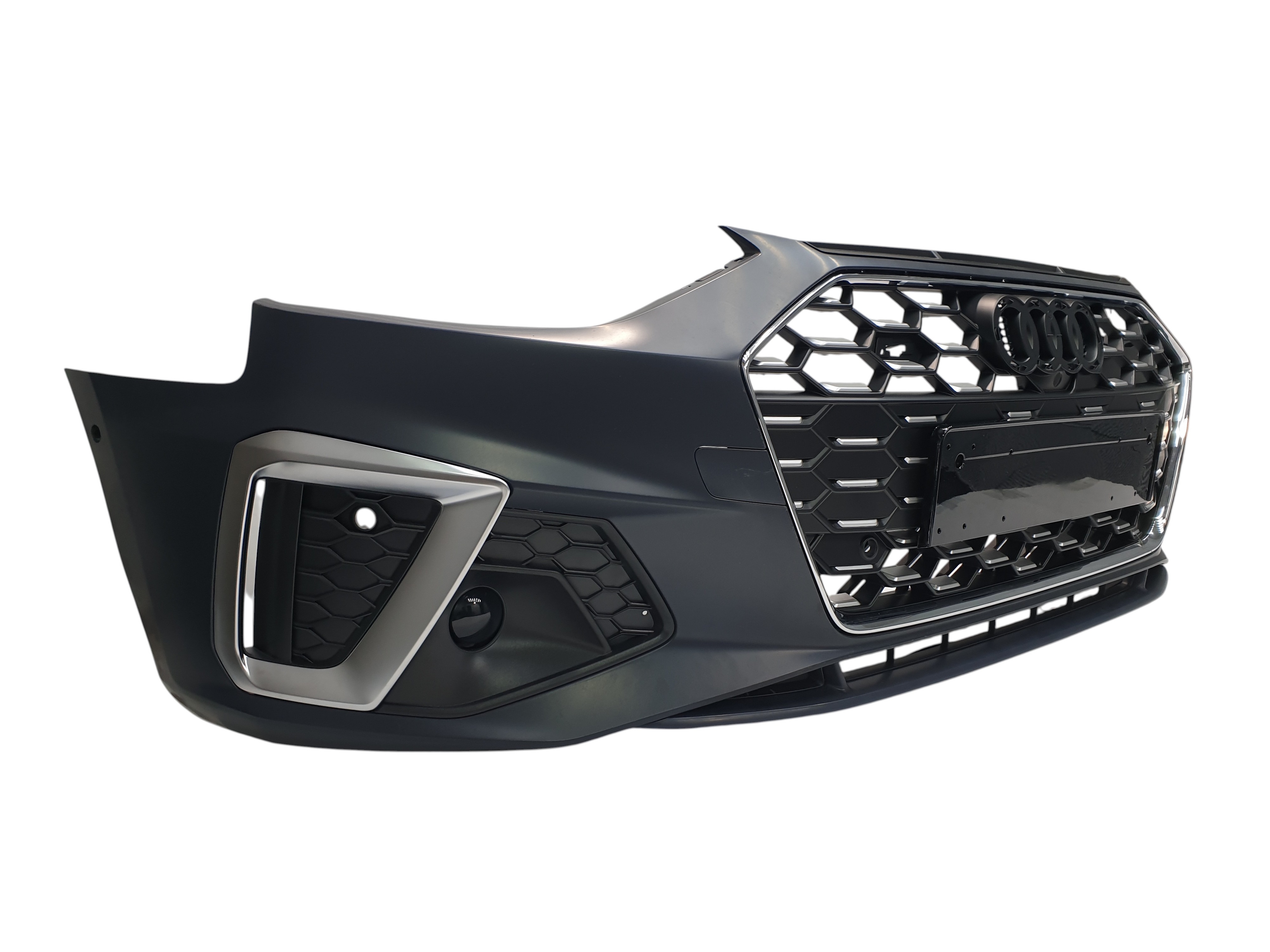 Передній бампер (S-Line) V1 на Audi A4 B9 2019-2023 року 2