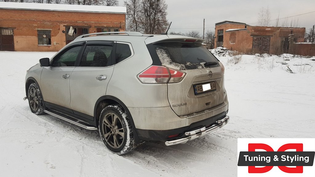 Бокові пороги Premium (2 шт., нерж.) Ø60 3