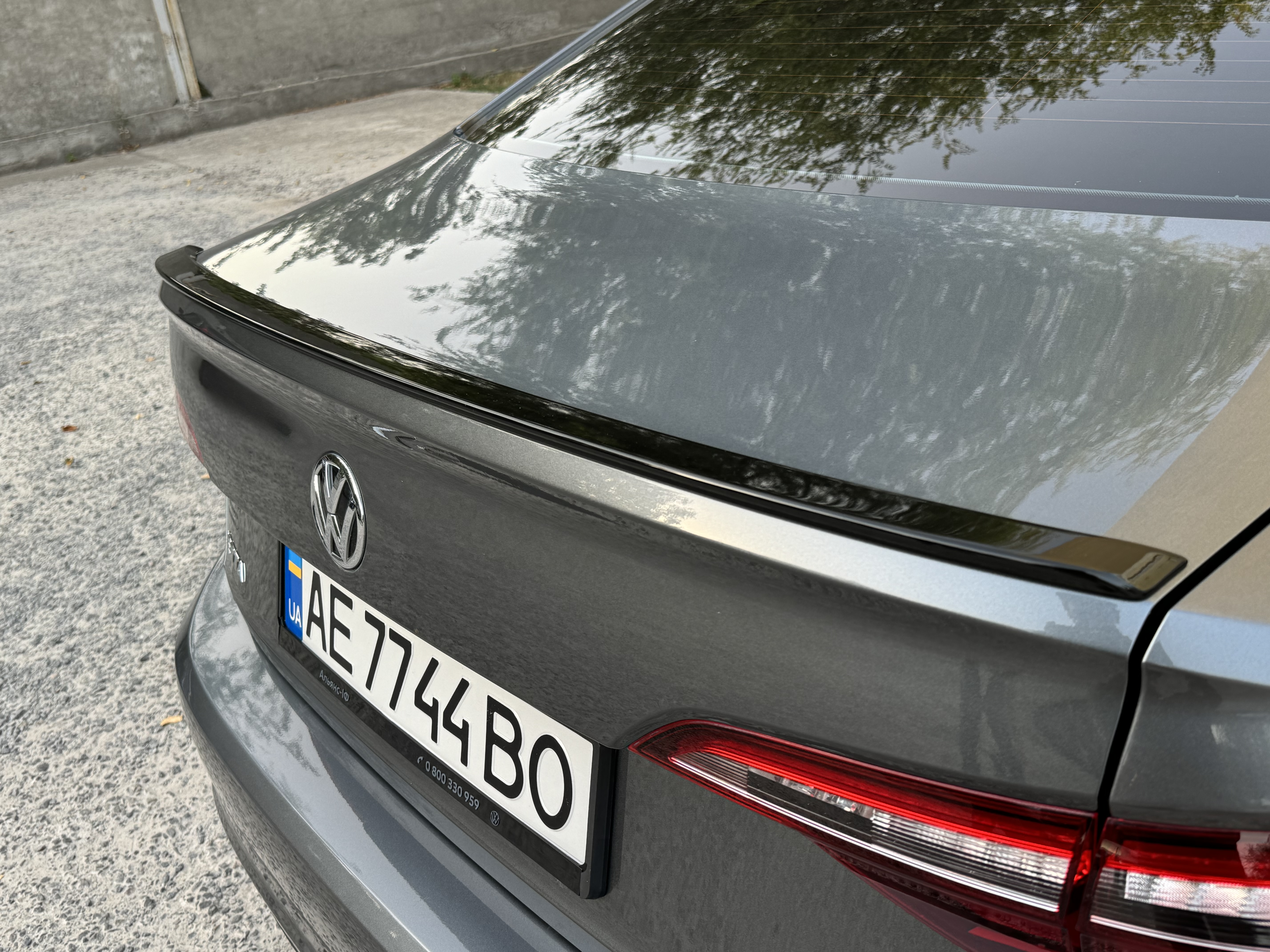 Спойлер ліп Volkswagen Jetta 7 2018+ ABS пластик, колір чорний глянець 4