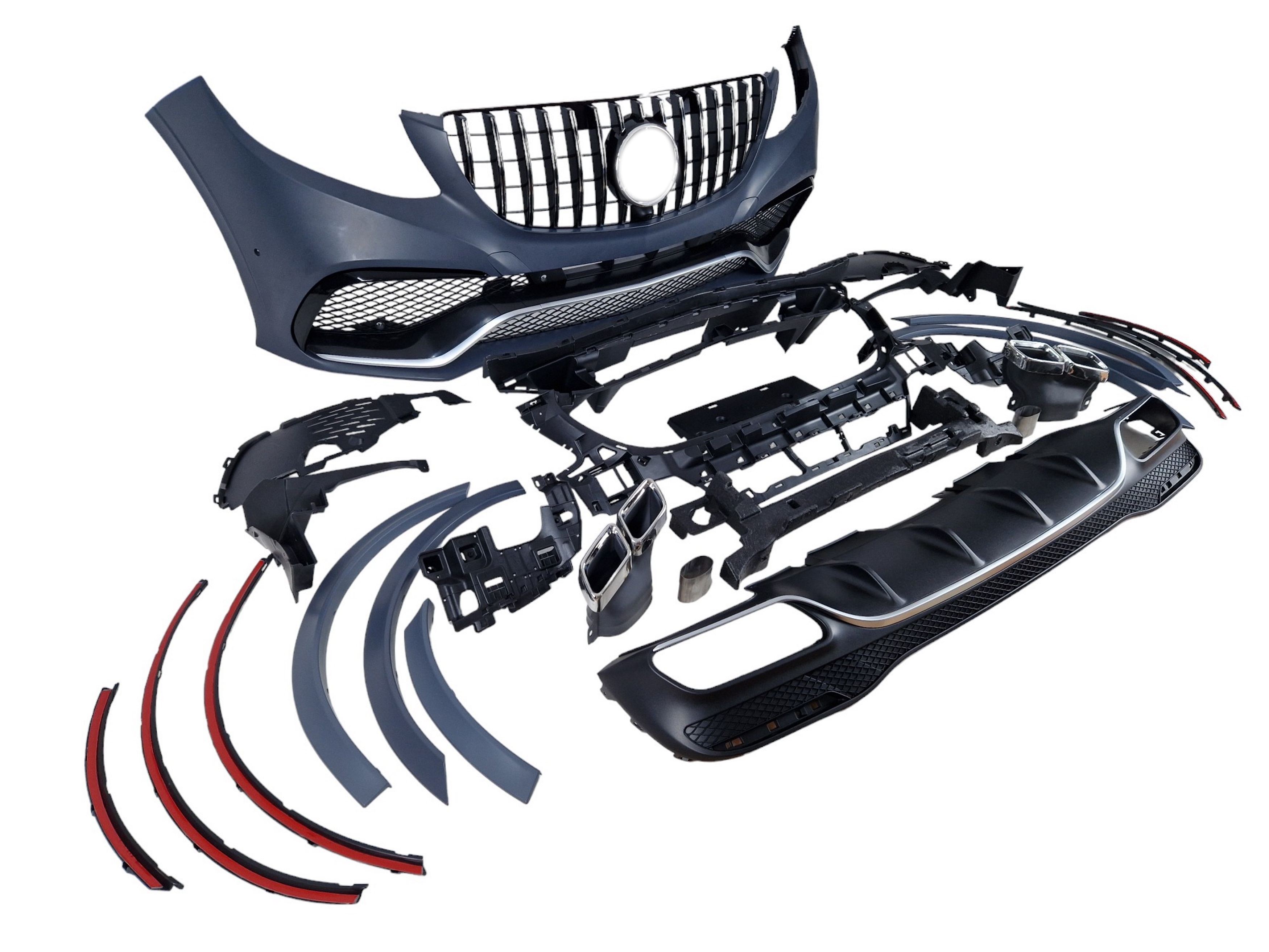 Комплект обвісів (стиль GLE63 AMG) Body Kit на Mercedes-Benz GLE-Class W166 2015-2018 року 2