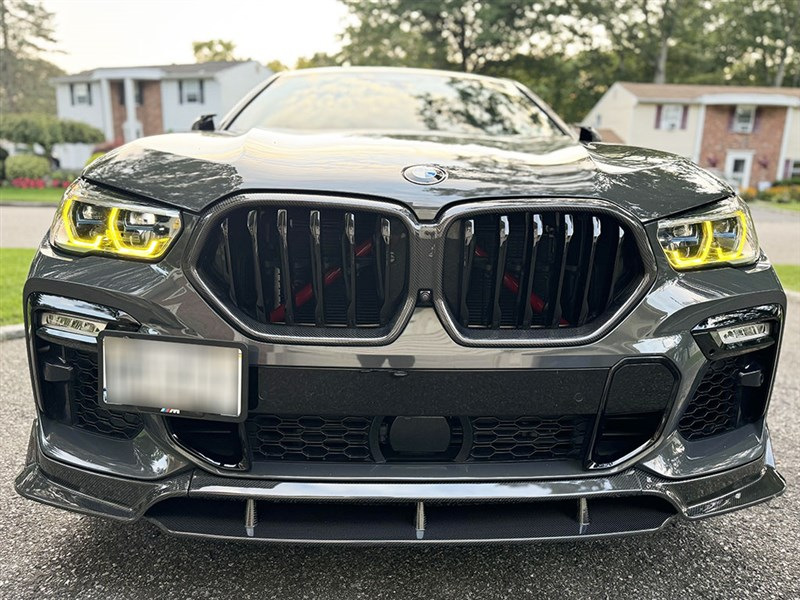 Накладка на передній бампер Carbon V1 (для M-Sport, 2018-2022) 2