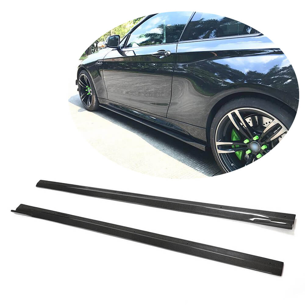 Накладки на пороги V2 (для F87, Карбон) 2