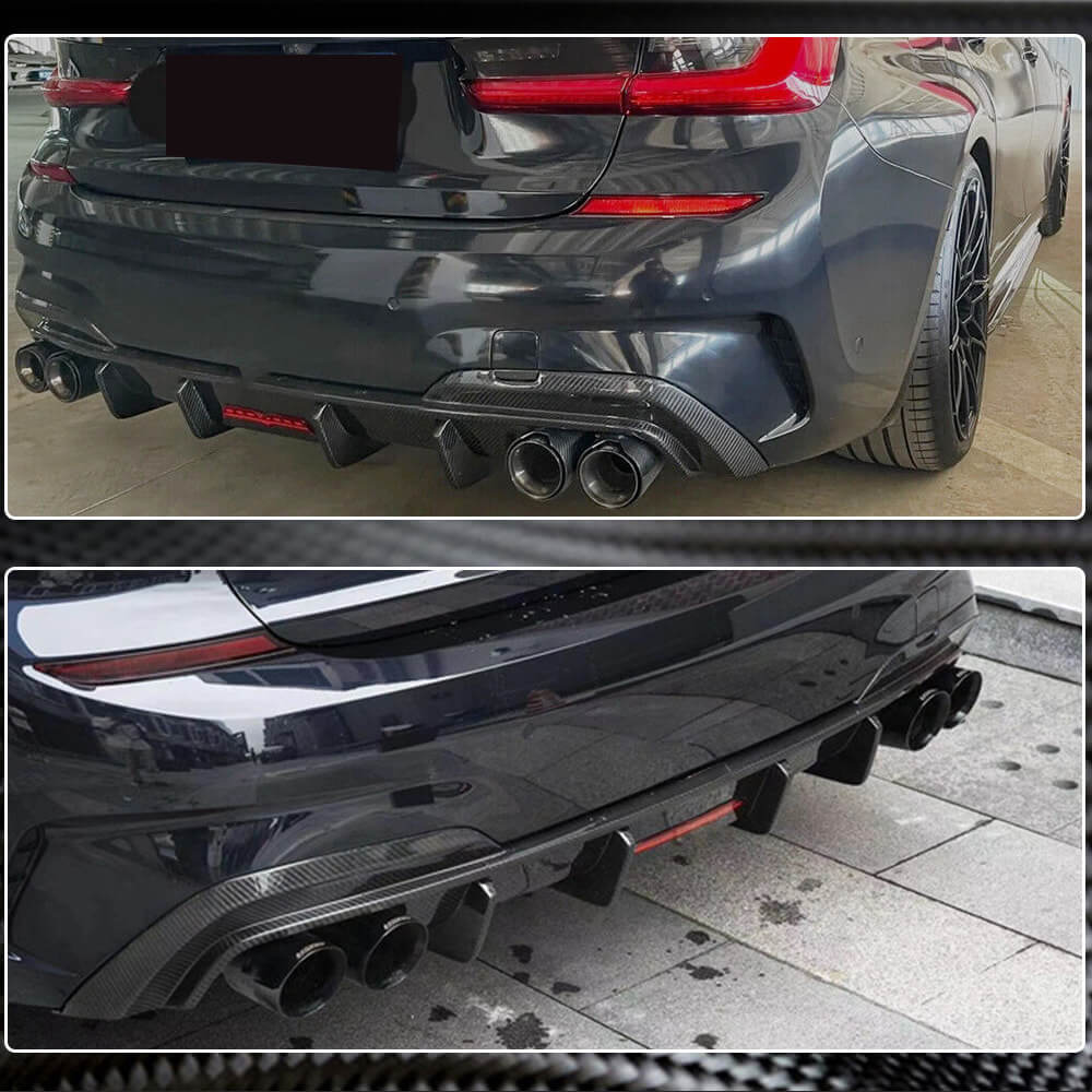 Дифузор заднього бампера V6 (для M-Sport 2018-2022, Карбон) 4
