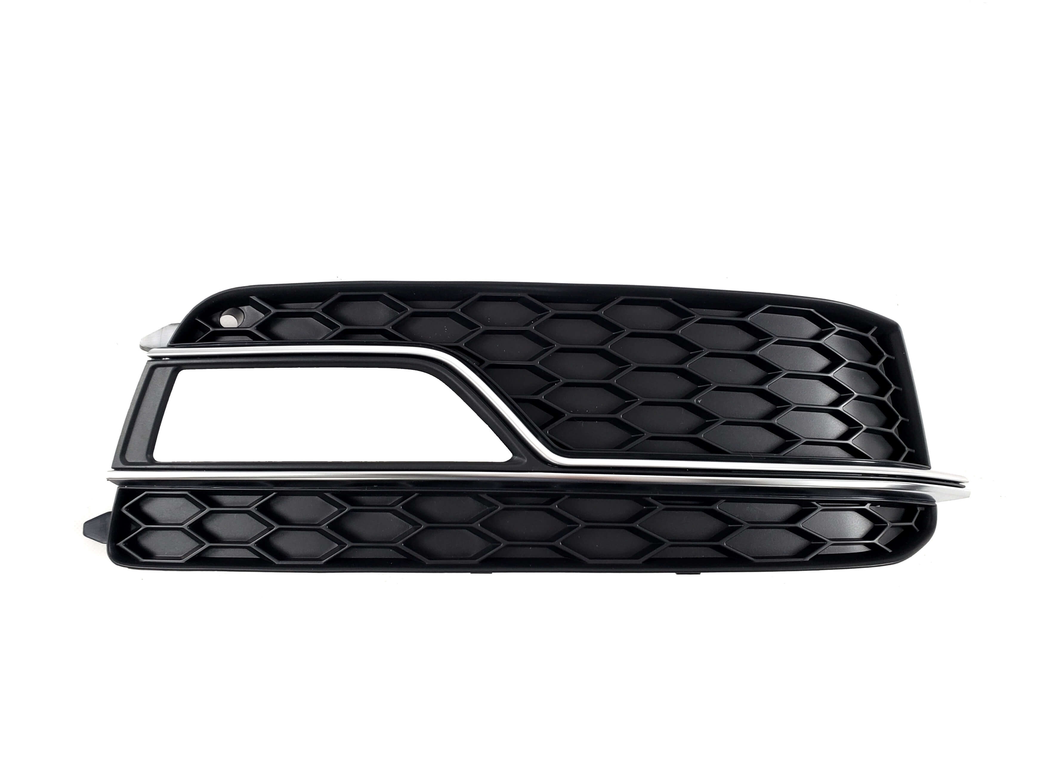 Решітки в бампер Black Silver (S-Line під туманки) S-Line на Audi A5 8T 2011-2016 року 2