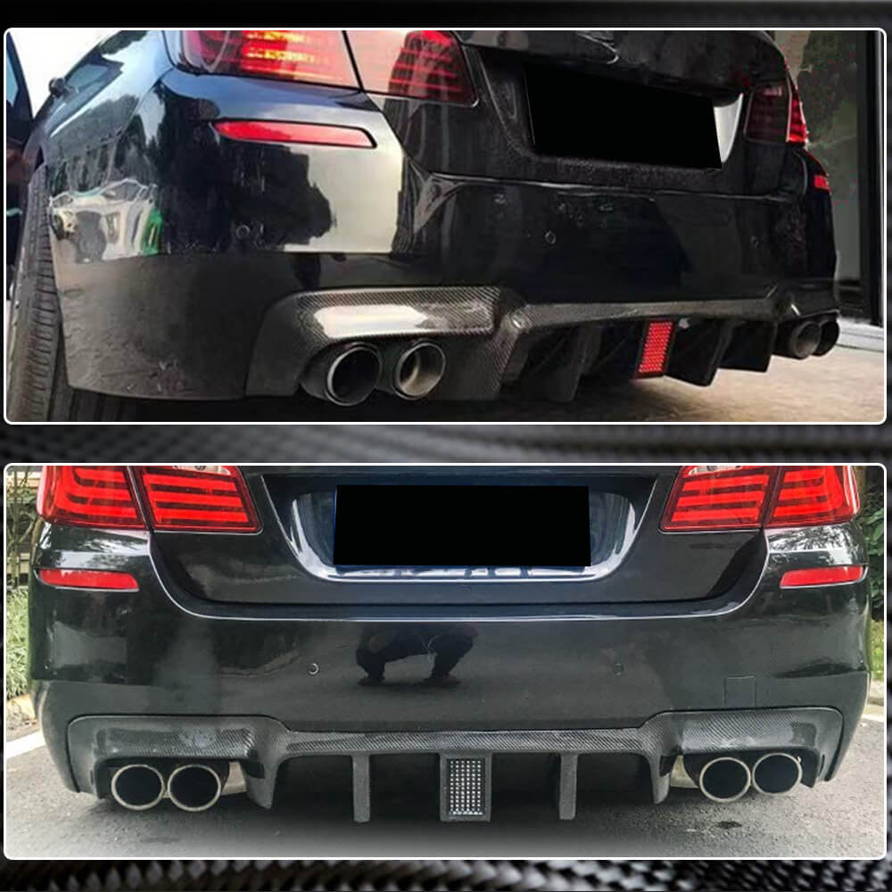 Дифузор заднього бампера V2 (для F10 M-Sport, Карбон) 5