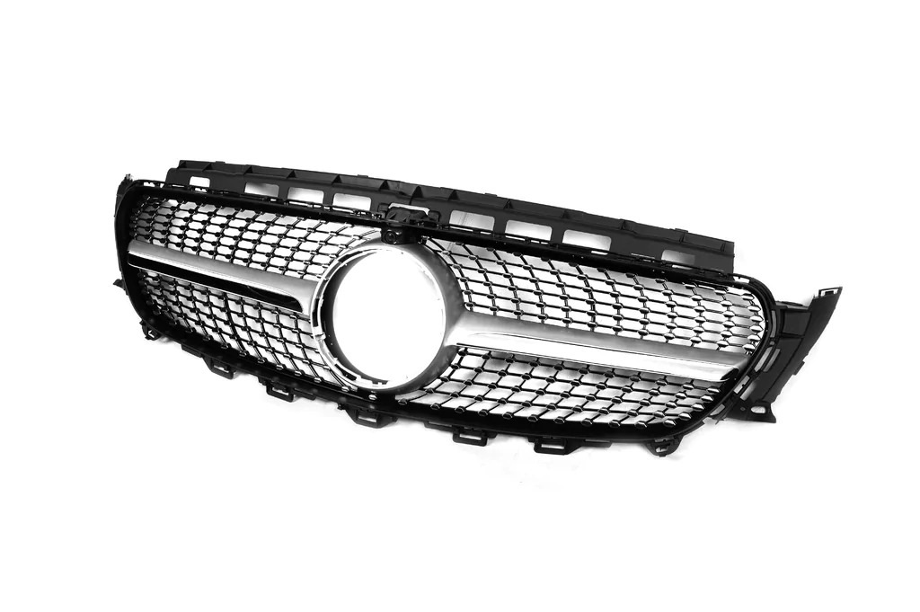 Передня решітка Diamond Silver (для Avantgarde/AMG-Line/E43 AMG/E53 AMG 2016-2020) З місцем під камеру 3