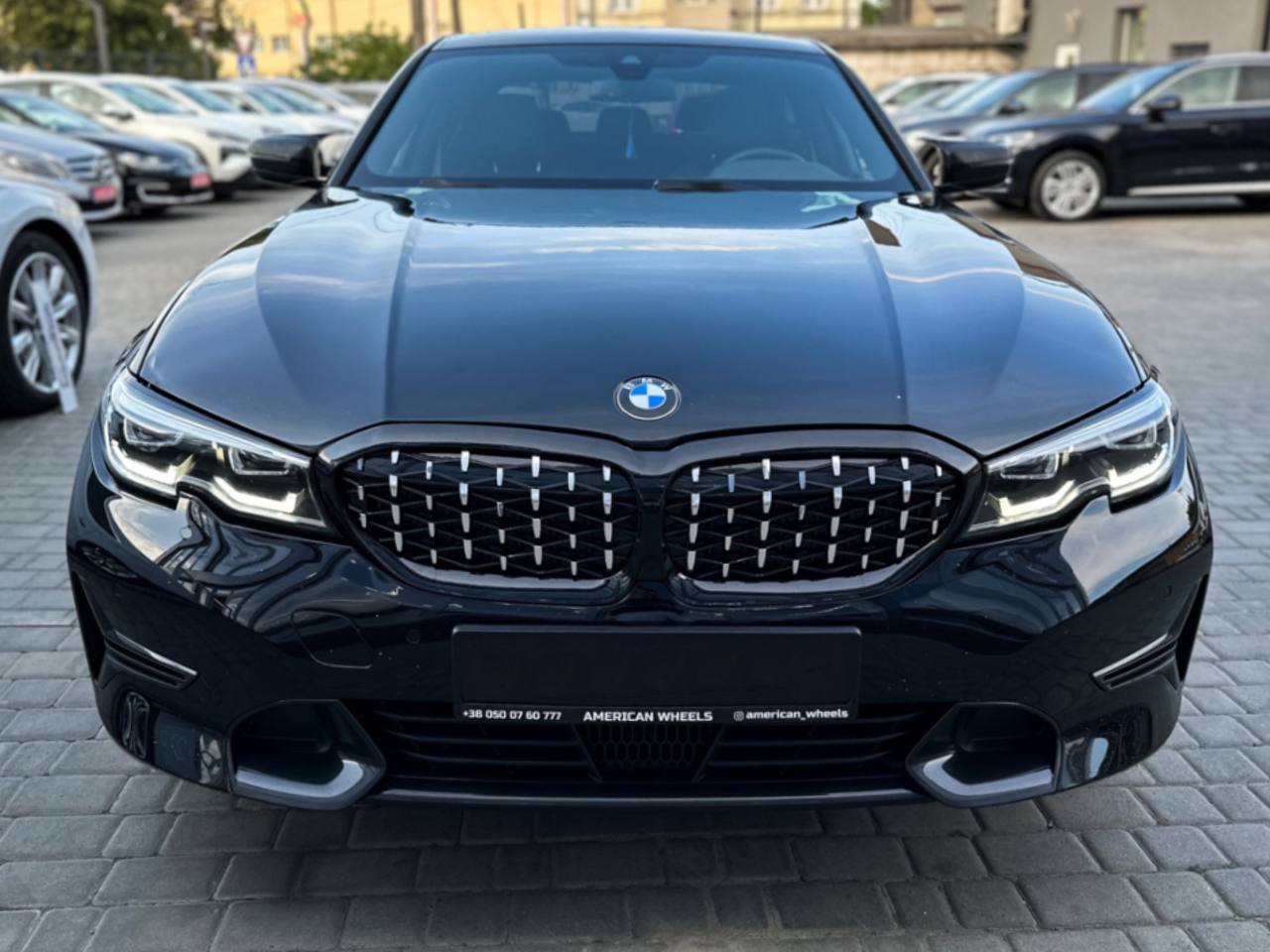 Решітка радіатора Diamond BMW 3 Series G20 G21 2019-2022 чорна з хромом 3