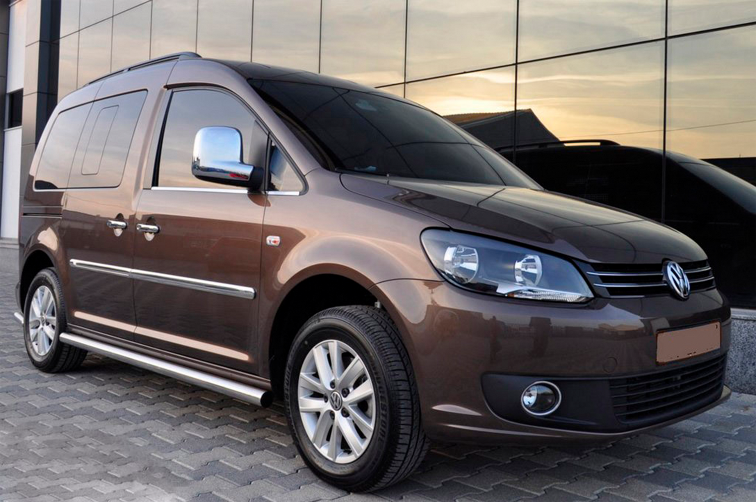 Бічні труби BB001 (2 шт., нерж) d60, Стандартна база