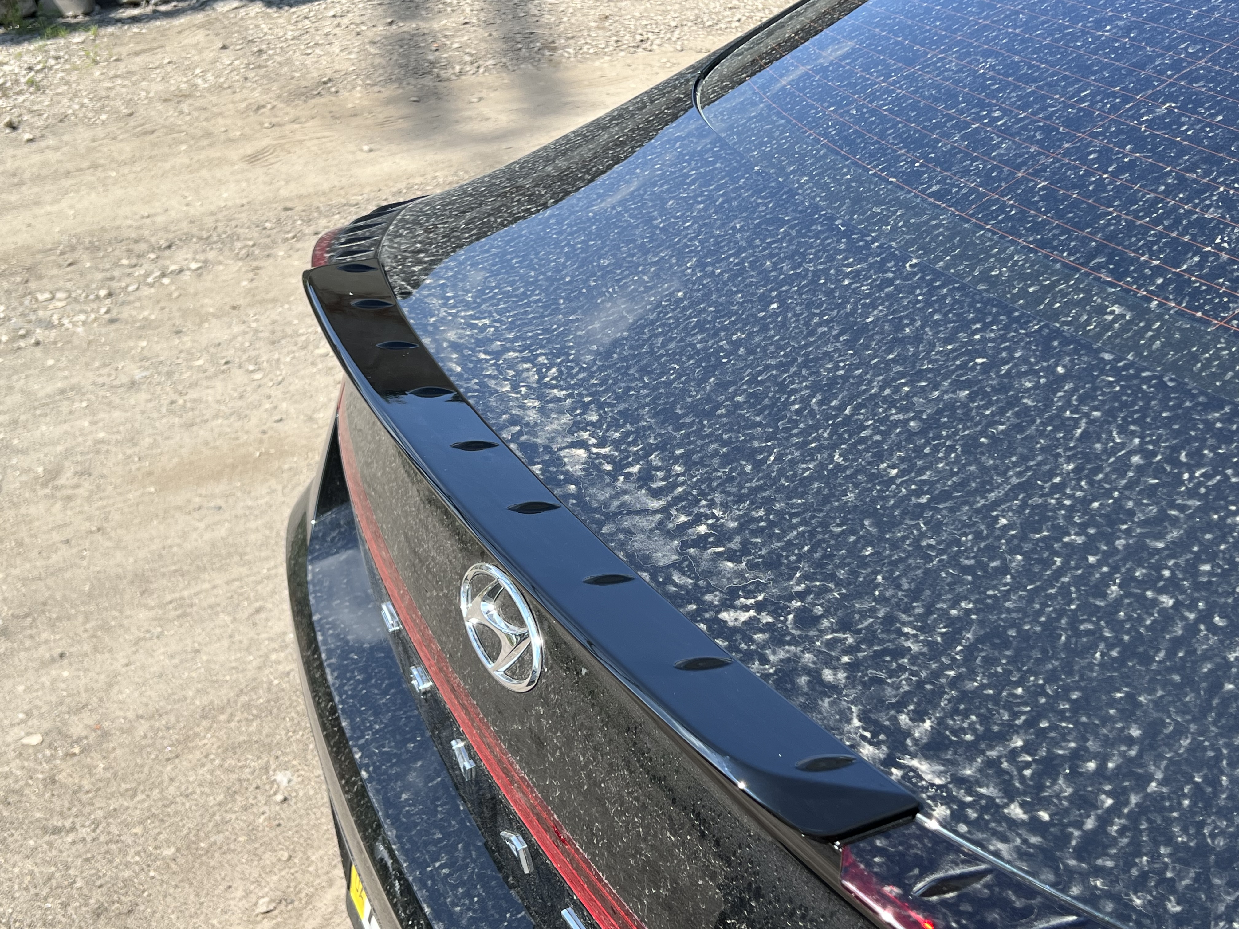 Спойлер лип Hyundai Sonata DN 2020- ABS пластик, колір чорний глянець 5