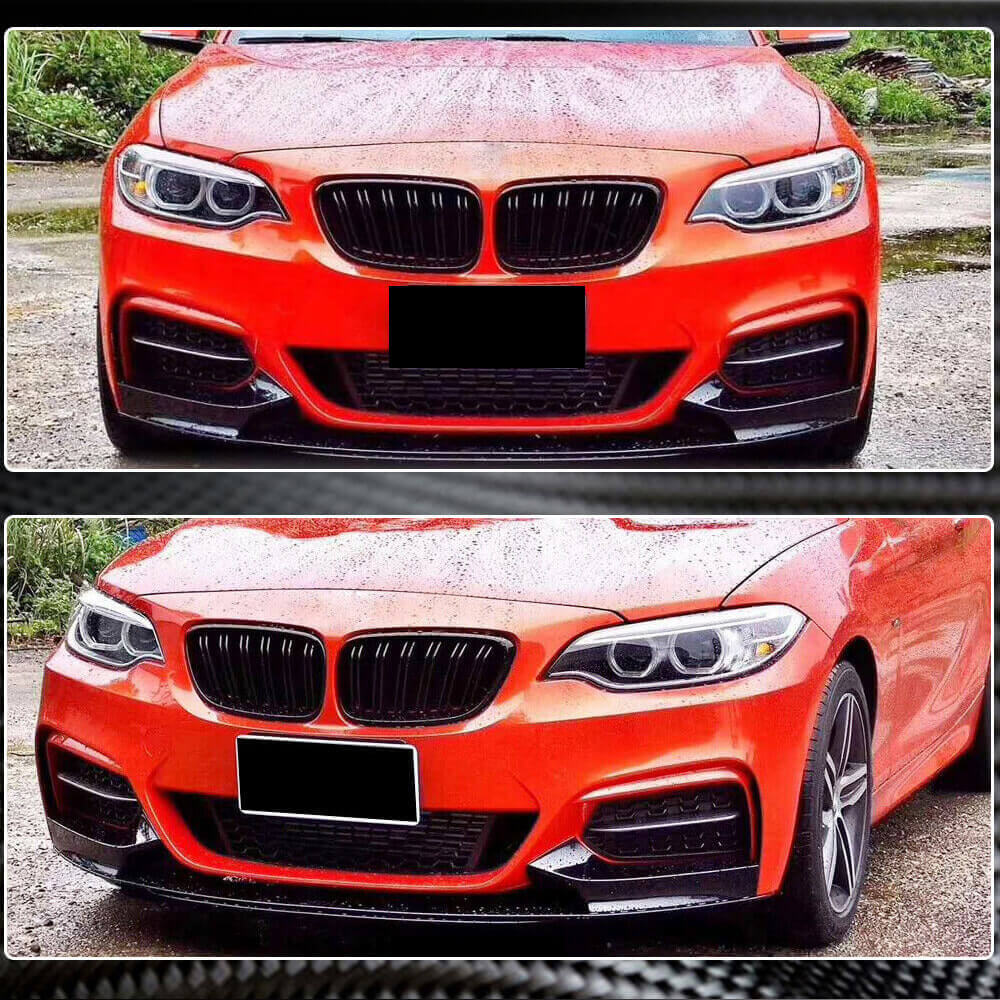 Накладка на передній бампер V2 (для F22/23 M-Sport, Карбон) 4