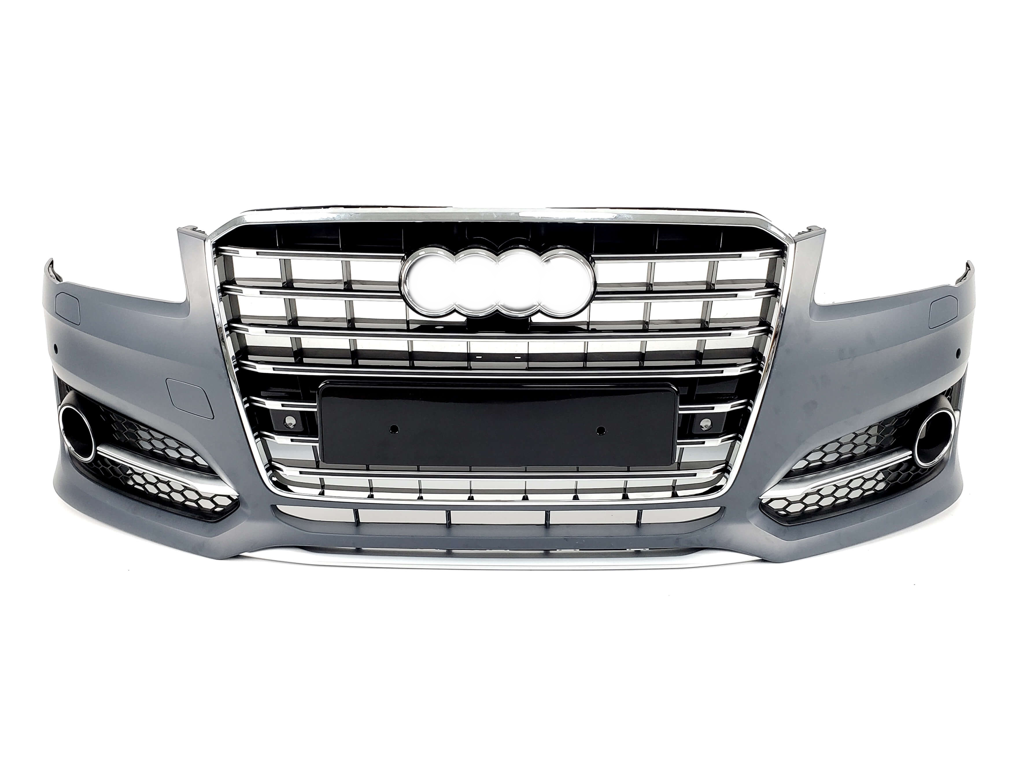 Передній бампер (в стилі S8) Chrome на Audi A8 D4 2014-2017 року