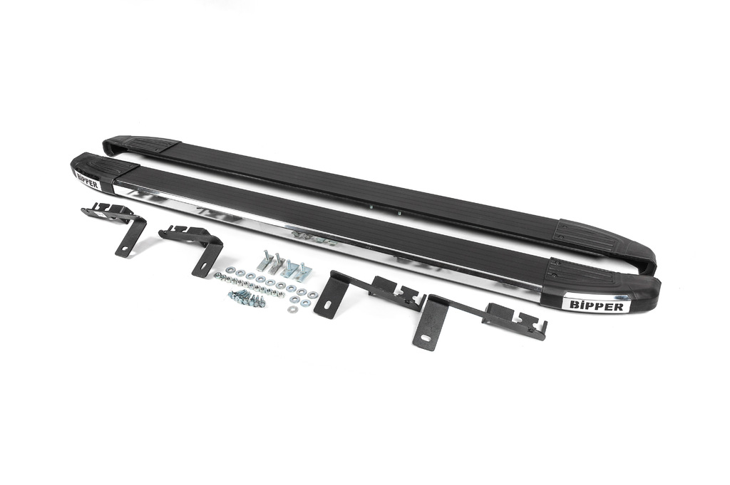 Бокові пороги Omsa Black (2 шт., алюм.) 2