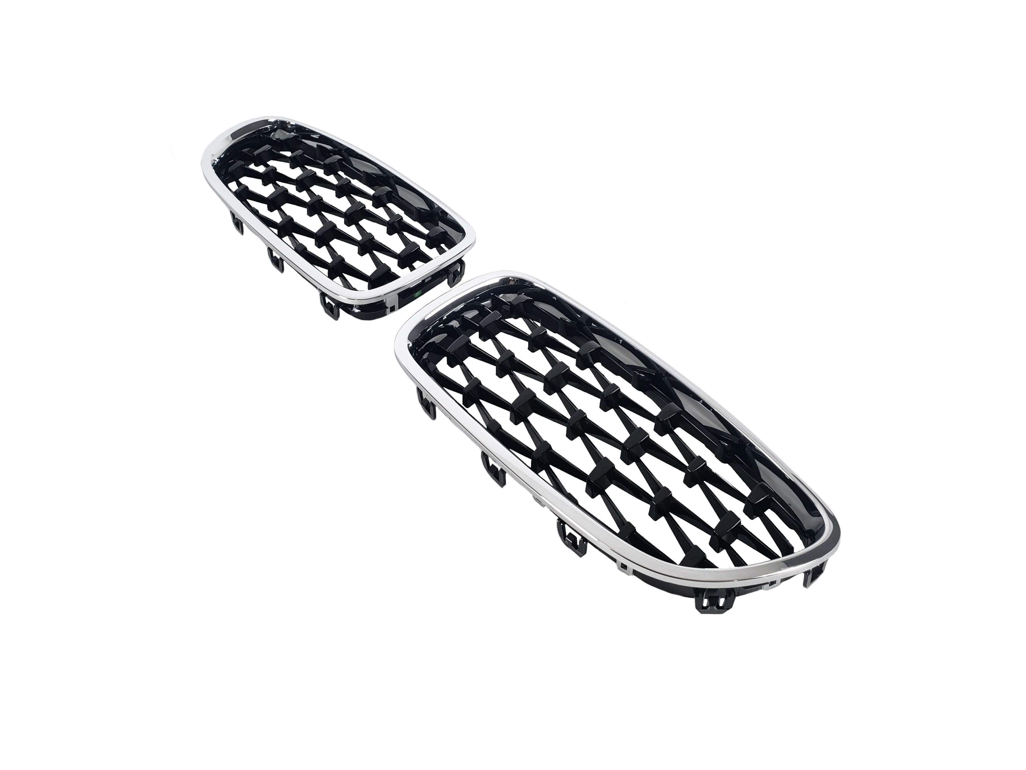 Ніздрі Diamond Black (хром рамка) на BMW 5 Series F10 / F11 2010-2017 року 3