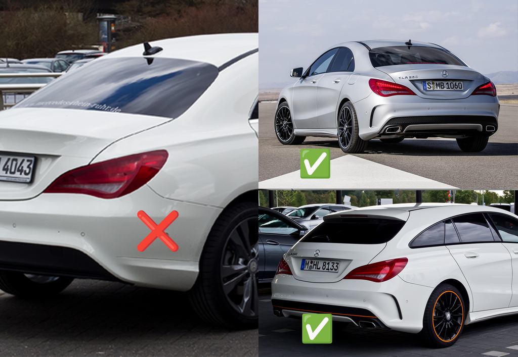Задній дифузор Black (дизайн CLA45 з насадками) 2