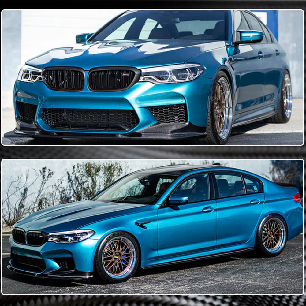 Накладки на пороги V2 (для M-Sport/M5 2017-2020, Карбон) 5