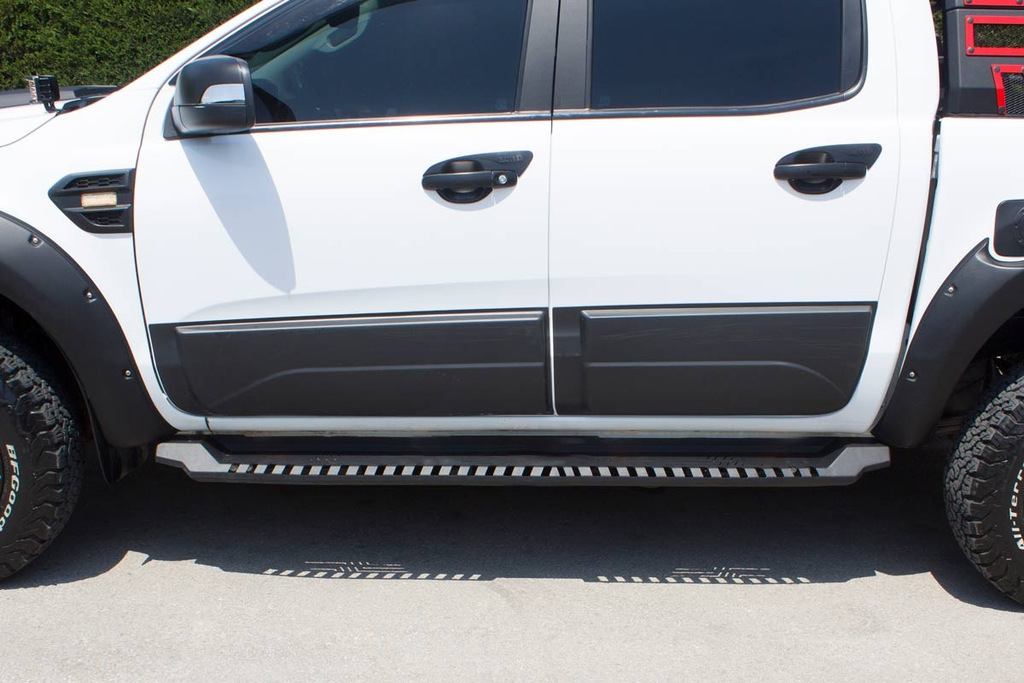 Бокові пороги Dakar V1 без LED (2015-2019, 2 шт, метал) 2