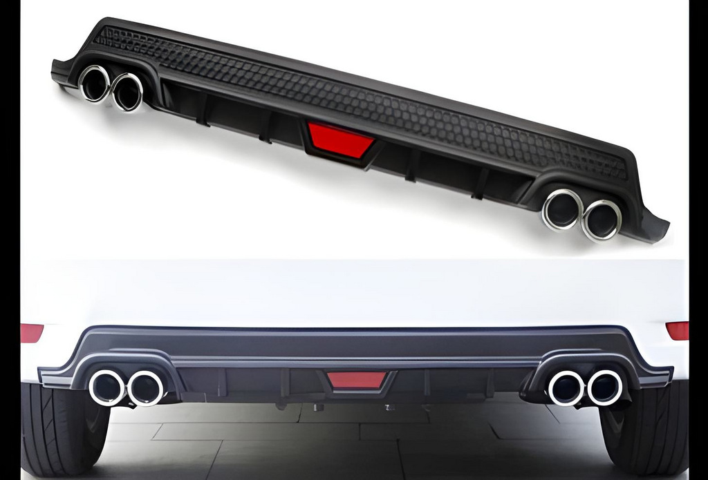Універсальний задній дифузор V-9 (ABS) (чорний мат) 3