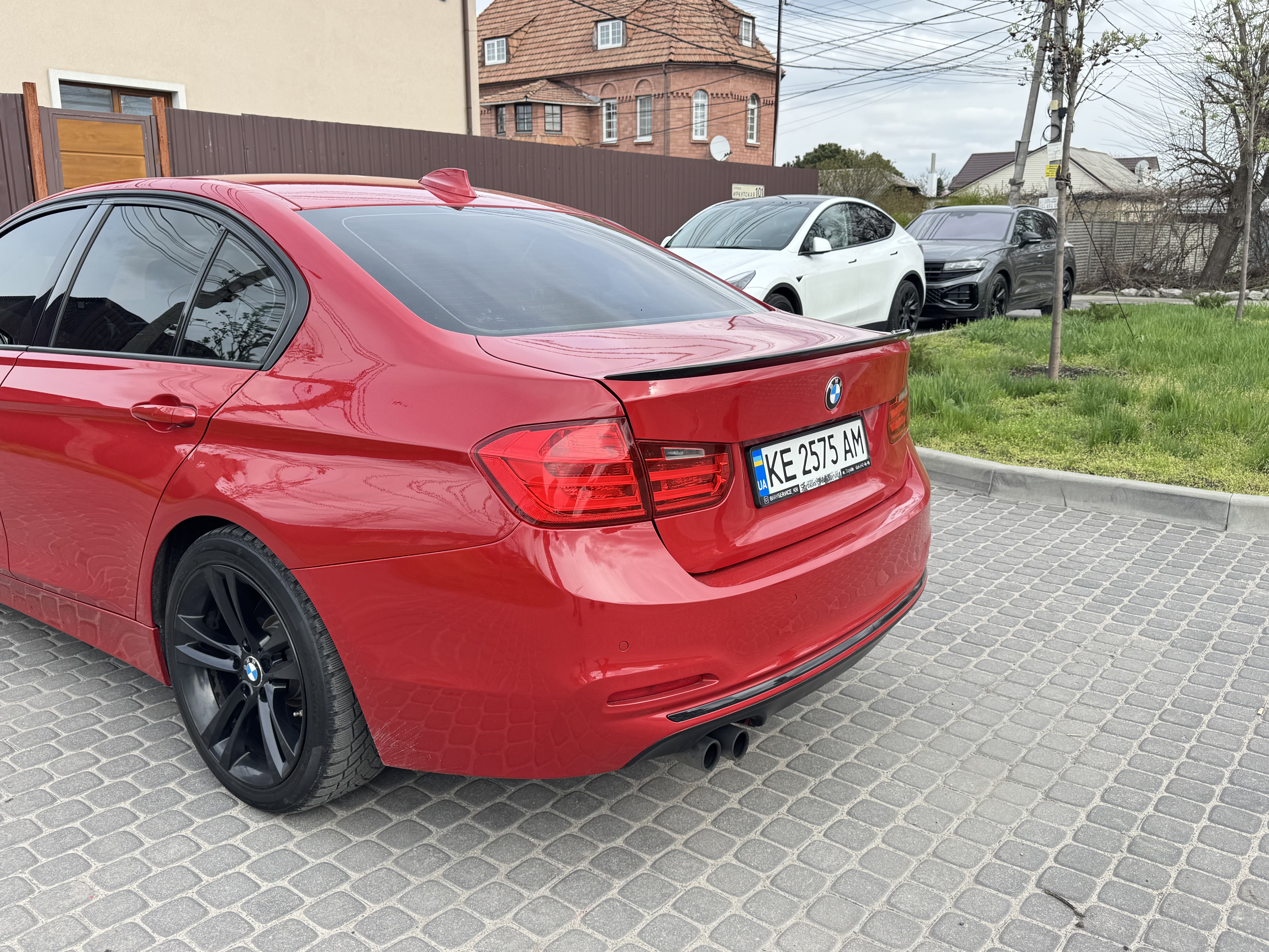 Спойлер ліп багажника BMW F30 2012-2018 ABS пластик, чорний глянець 5
