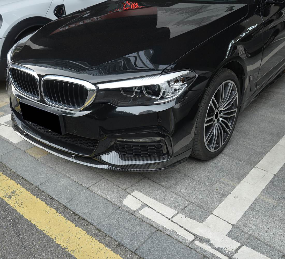 Накладка на передній бампер Lip V6 (для M-Sport 2017-2020, Карбон) 5