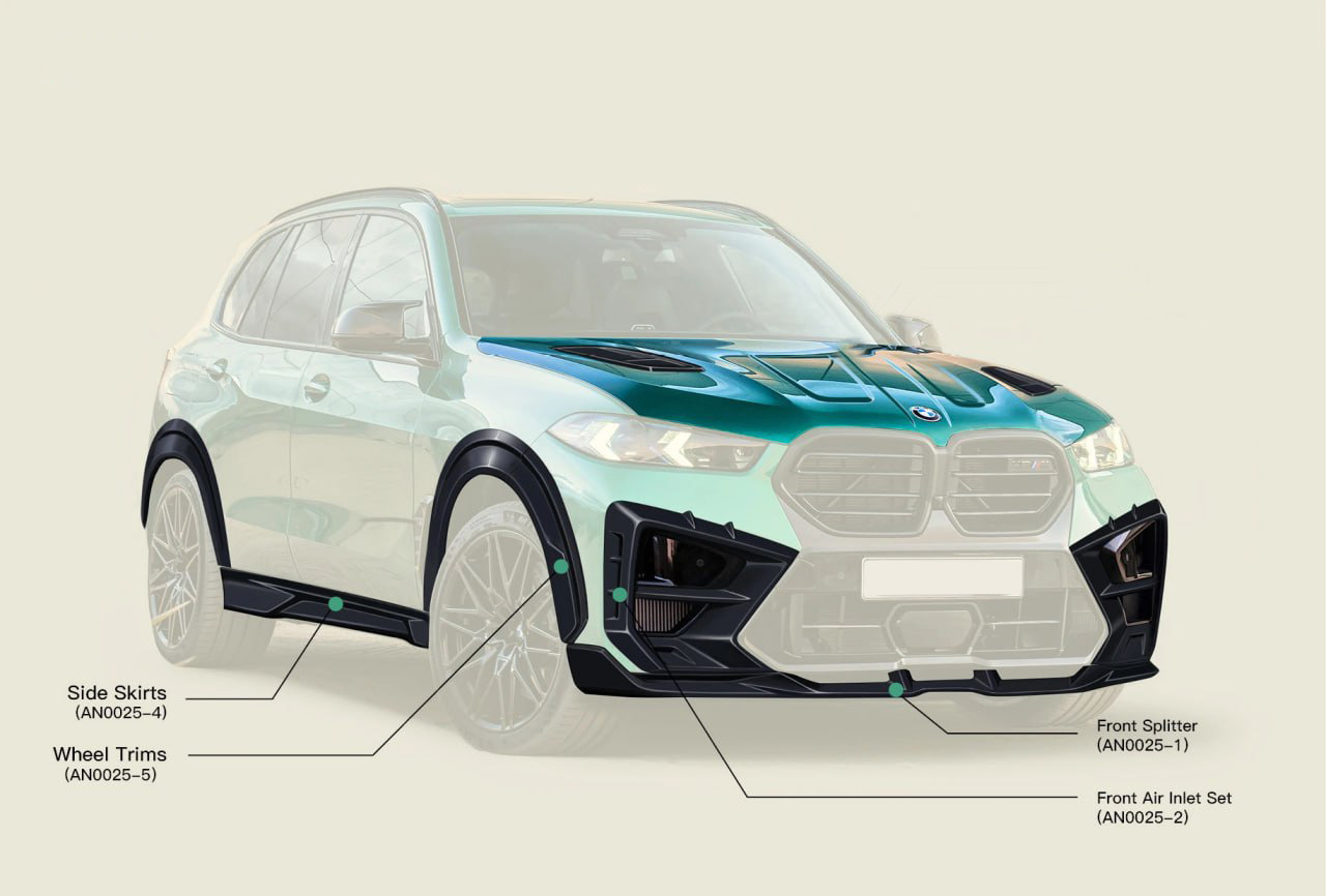 Комплект обвісів для X5M F95 AL-Design Carbon (2023+) 6