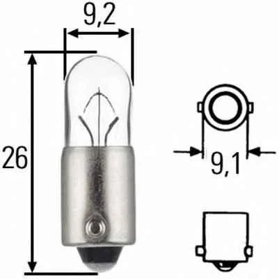 Вказівна лампа Narva 17141 T4W 24V 4W BA9 2