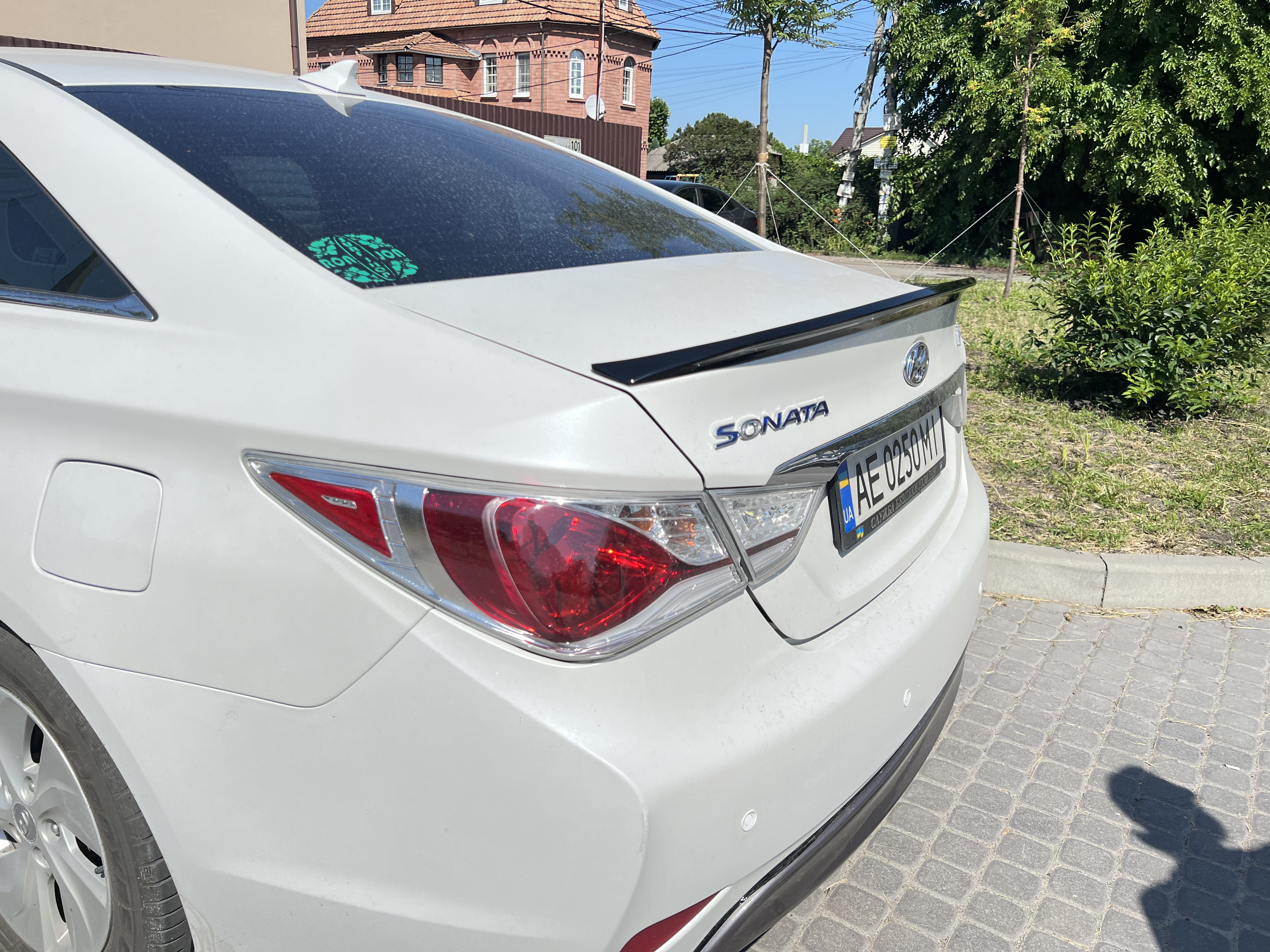 Спойлер лип Hyundai Sonata YF 2010-2015 ABS пластик, колір чорний глянець 5