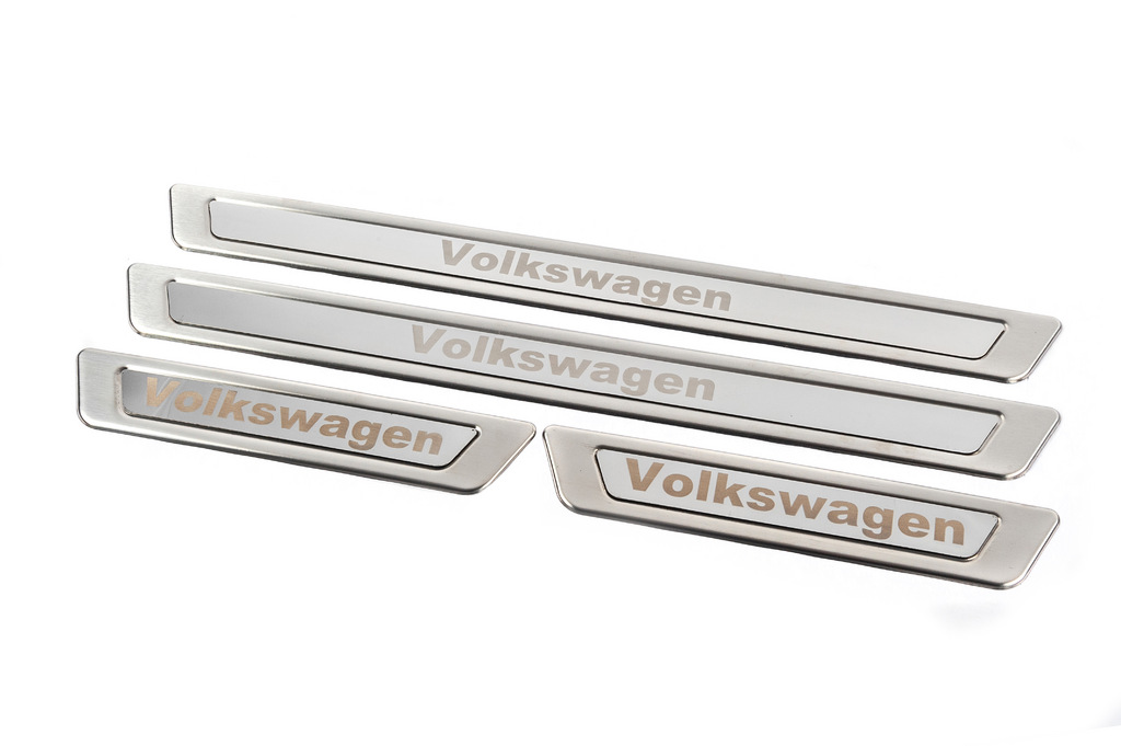 Універсальні накладки на пороги Volkswagen V-1 (4 шт., нерж) 5