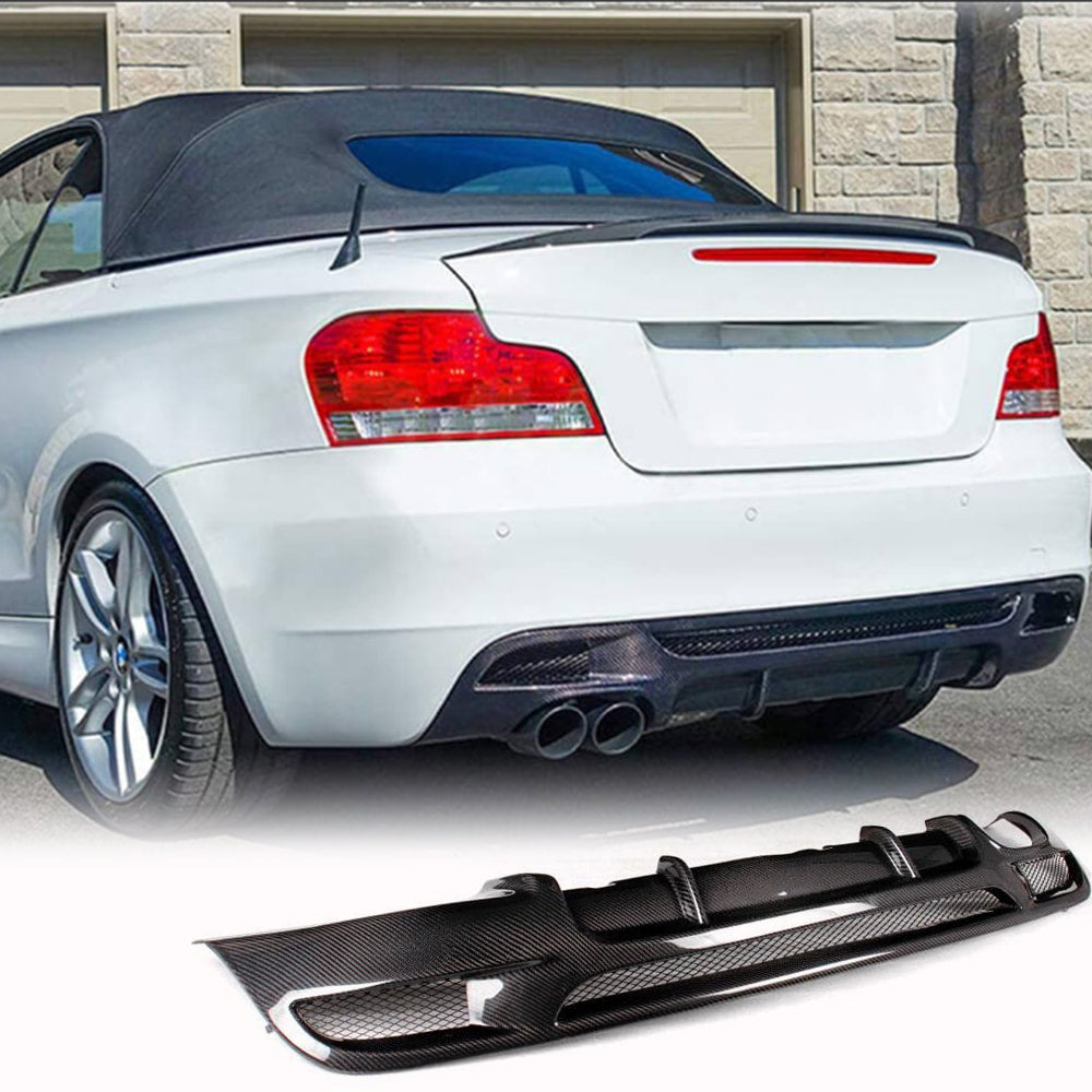 Дифузор заднього бампера V1 (для E82/E88 M-Sport, Карбон)