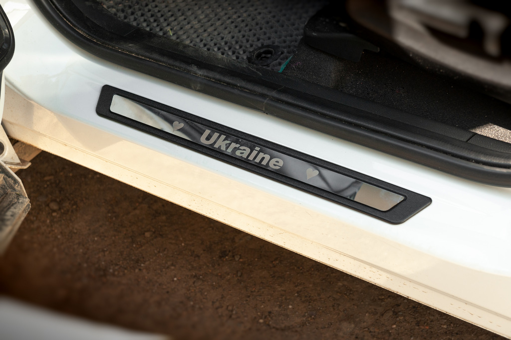 Накладки на пороги Honda eNP1 (Ukraine, 4 шт., нерж) 2