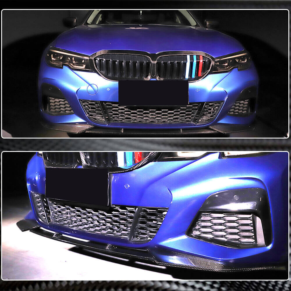 Накладка на передній бампер Lip SC-Style (для M-Sport 2018-2022, Карбон) 5