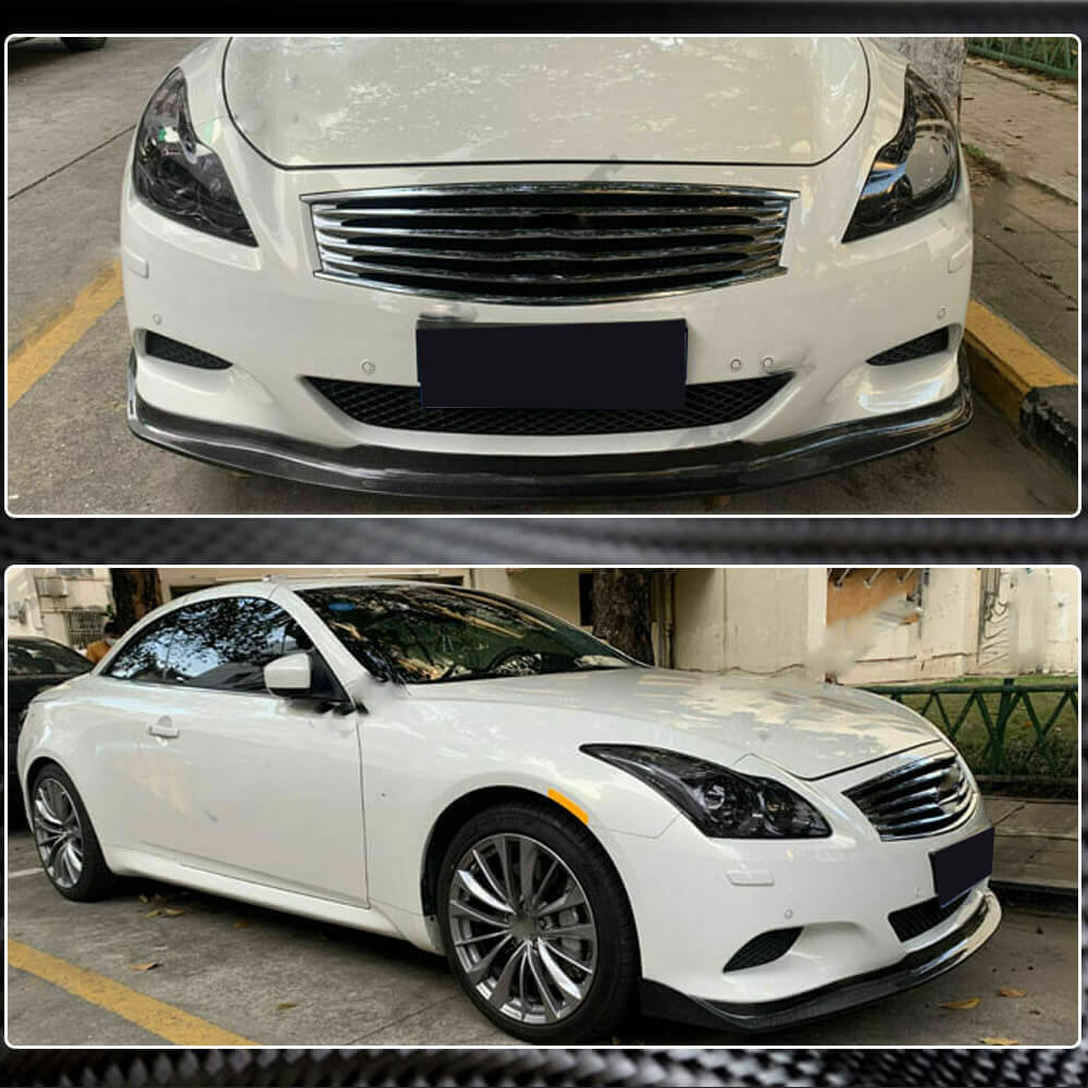 Накладка на передній бампер Lip (для G37 Coupe 2009-2013, Карбон) 4