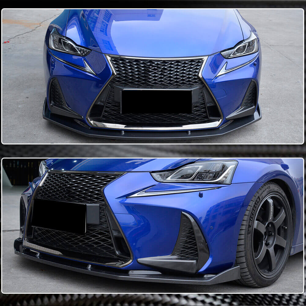 Накладка на передній бампер Lip (для Base/F-Sport 2016-2020, Карбон)